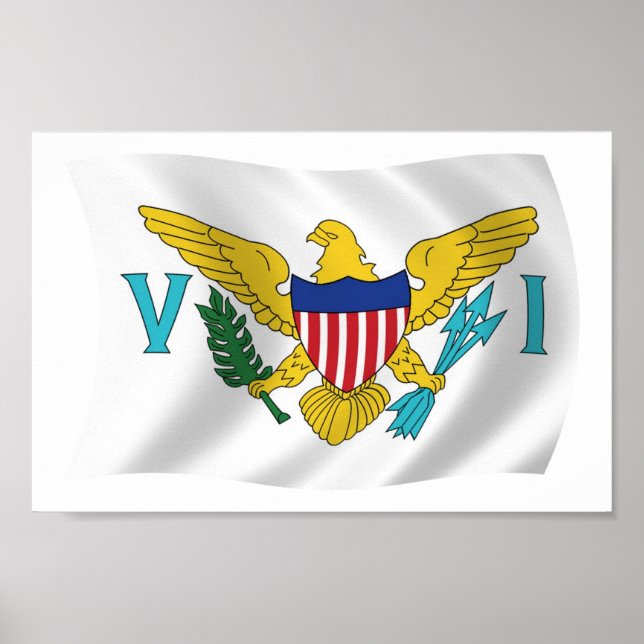 U.S. Virgin Islands Flag Poster Print (Front)