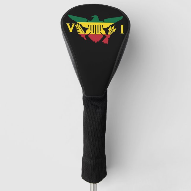 U.S. Virgin Islands Flag, Rasta Golf Head Cover (Front)