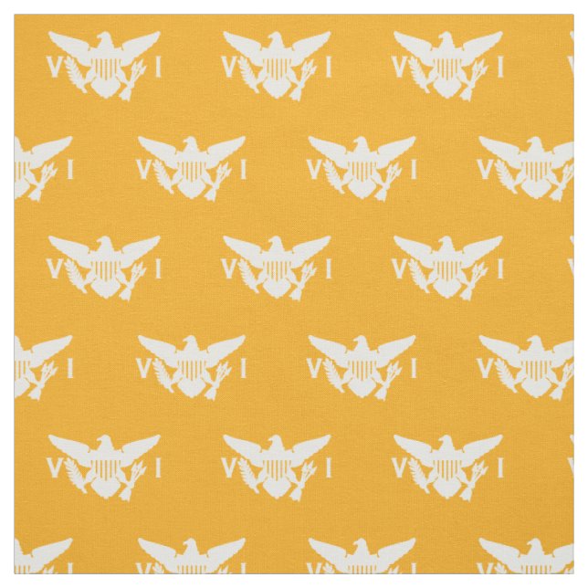 U.S. Virgin Islands Flag (Small) Mango Fabric (Swatch)