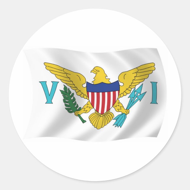 U.S. Virgin Islands Flag Sticker (Front)