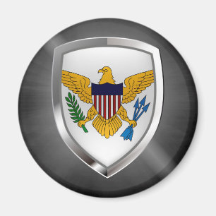 U.S. Virgin Islands Metallic Emblem Magnet