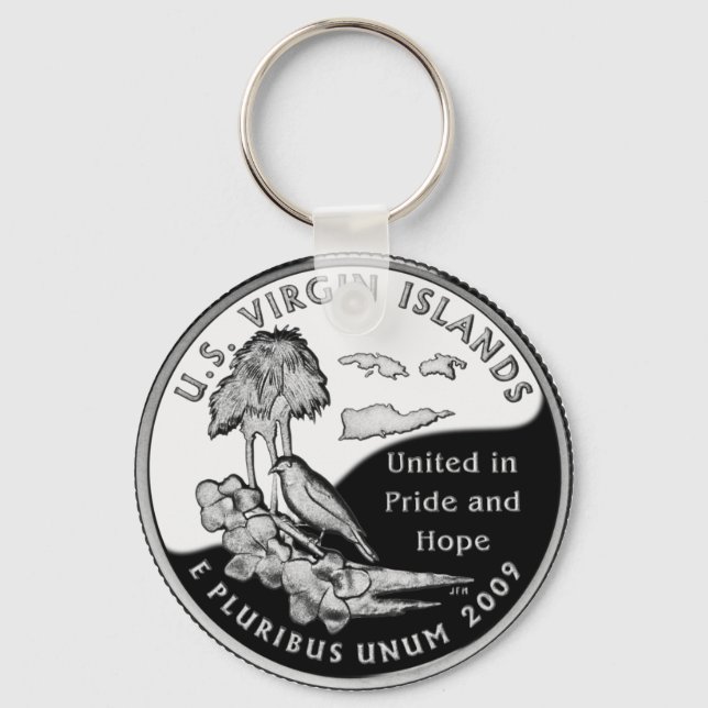 U.S. Virgin Islands state quarter Key Ring (Front)
