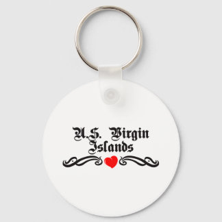 U.S. Virgin Islands Tattoo Style Key Ring
