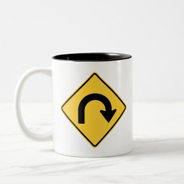 U-turn symbol mug (Left)