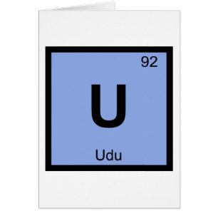 U - Udu Music Chemistry Periodic Table Symbol