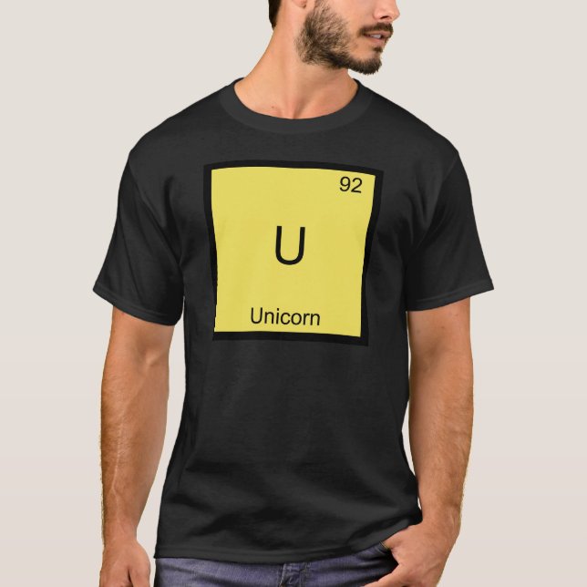 U - Unicorn Funny Chemistry Element Symbol Tee (Front)
