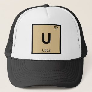 U - Utica New York Chemistry Periodic Table Symbol Trucker Hat