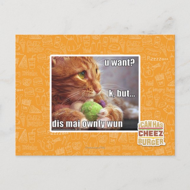 U want? postcard (Front)