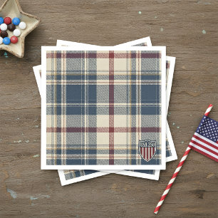 UA 250 American Plaid Shield Motif ID1301 Napkin