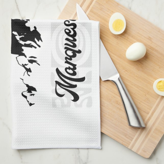 UA POU (Black) Tea Towel (Quarter Fold)