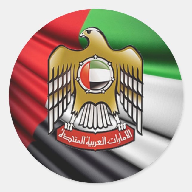 UAE CLASSIC ROUND STICKER (Front)