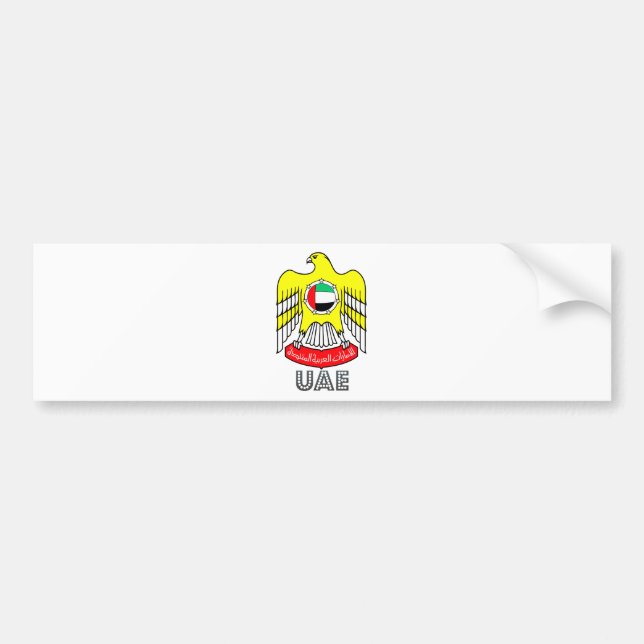 Uae Coat of Arms Bumper Sticker (Front)