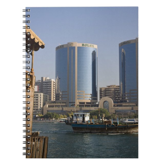 UAE, Dubai, Dubai Creek. Dhow cruises channel Notebook (Front)