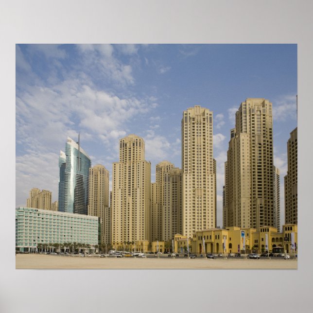 UAE, Dubai, Marina. Jumeirah Beach Residence Poster (Front)