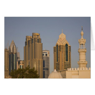 UAE, Dubai. Minaret of mosque in Al Wasl, with