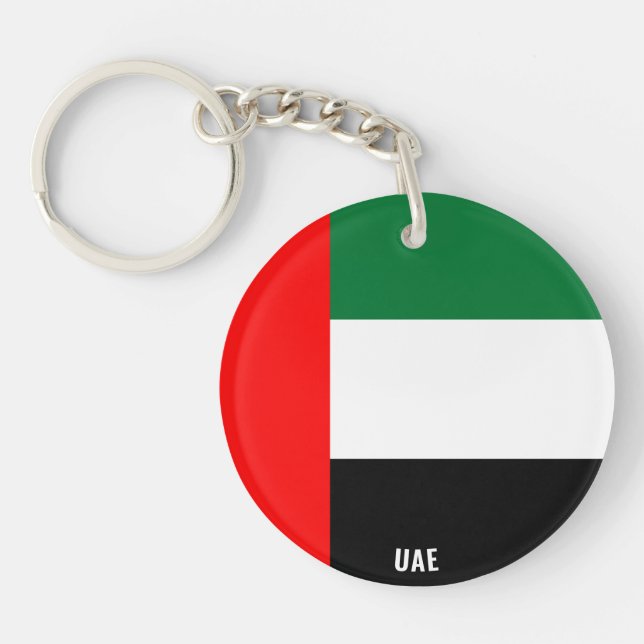 UAE Flag Charming Patriotic Key Ring (Front)