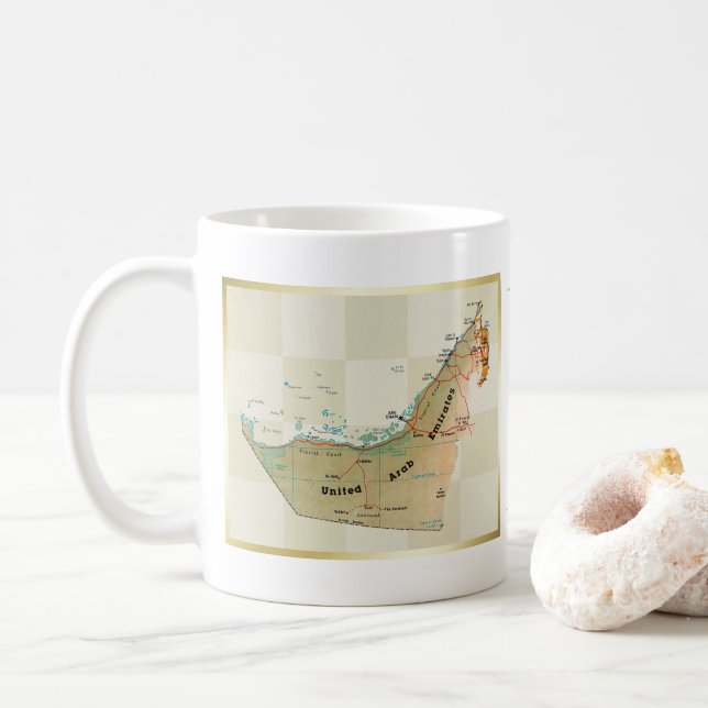 UAE Flag + Map Mug (With Donut)