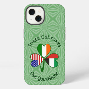 UAE Irish American Shamrock Flag Personalised iPhone 13 Case