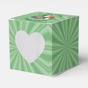 UAE Irish USA Flags Shamrock Personalised  Favour Box