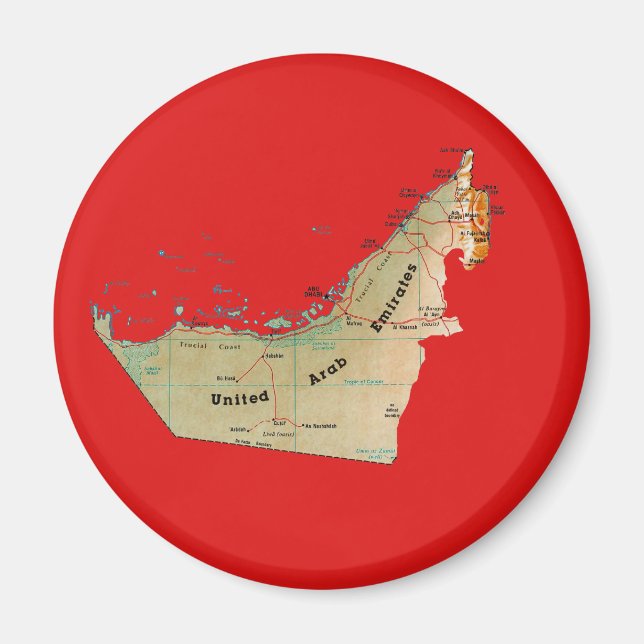 UAE Map Magnet (Front)