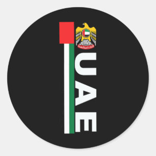 Uae Soccer Style United Arab Emirates Flag  Classic Round Sticker