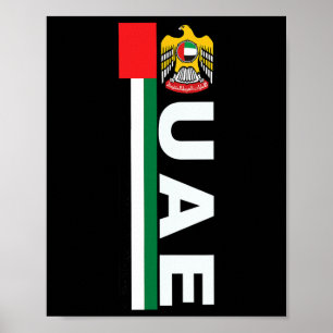 Uae Soccer Style United Arab Emirates Flag  Poster