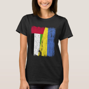 Uae Ukraine Half Flag Emirati Ukrainian Heritage T-Shirt