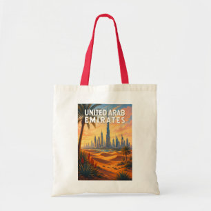 UAE United Arab Emirates Illustration Travel Art Tote Bag