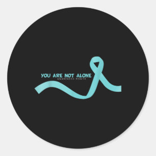 Ual Ault Awareness Month April - You Are Not Alone Classic Round Sticker