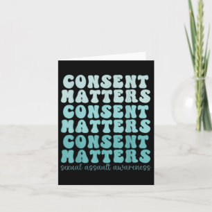 Ual Ault Awareness Month Consent S Teal Ribbon Card