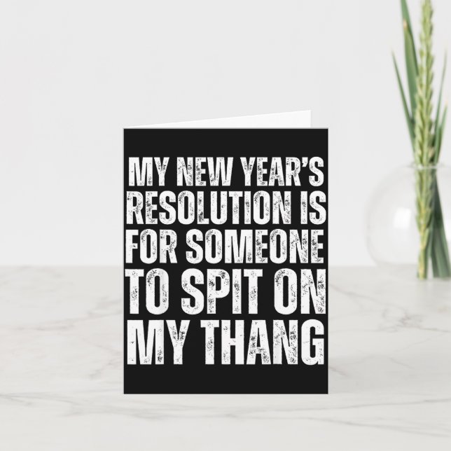 Ual Innuendo Funny Offensive Adult Humor New Years Card (Front)