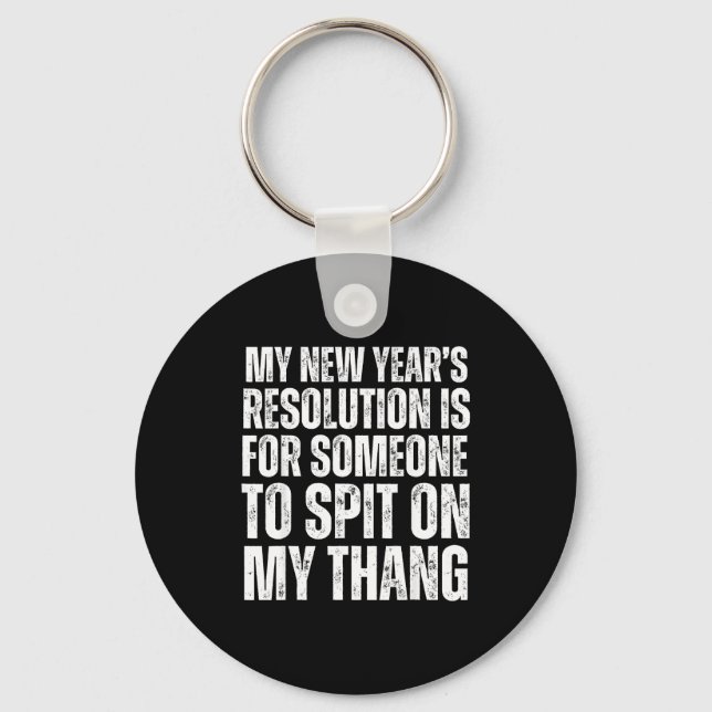 Ual Innuendo Funny Offensive Adult Humor New Years Key Ring (Front)