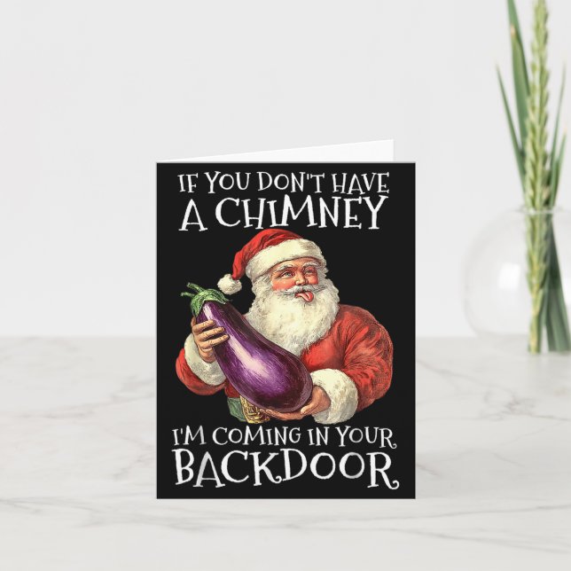 Ual Innuendo Santa Rude Christmas  Card (Front)