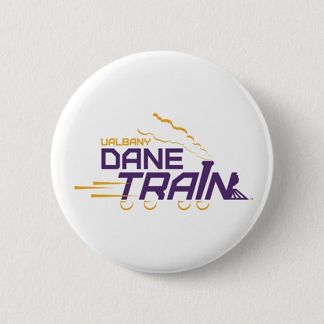 UAlbany Dane Train Logo 6 Cm Round Badge (Front)