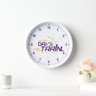 UAlbany Dane Train Logo Clock
