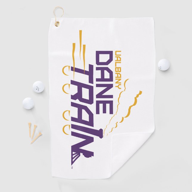 UAlbany Dane Train Logo Golf Towel (InSitu)