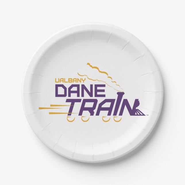UAlbany Dane Train Logo Paper Plate (Front)