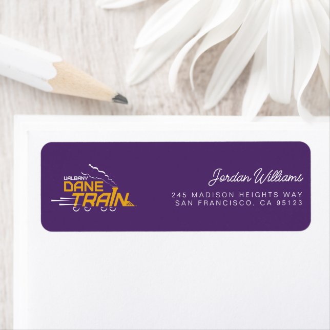 UAlbany Dane Train Logo Return Address Label (Insitu)