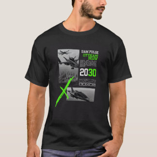 UAM PULSE CITYSCAPE BELOW for Air Taxi AAM VTOL T-Shirt
