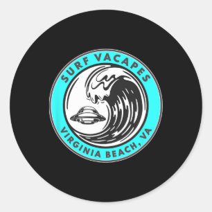 Uap Or Ufo Alien Sighting Disclosure Surfing For E Classic Round Sticker