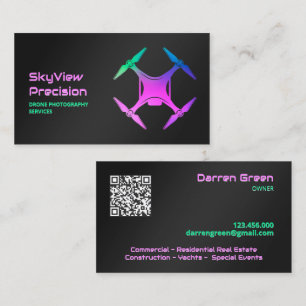 UAV Aerial Drone QR Business Card