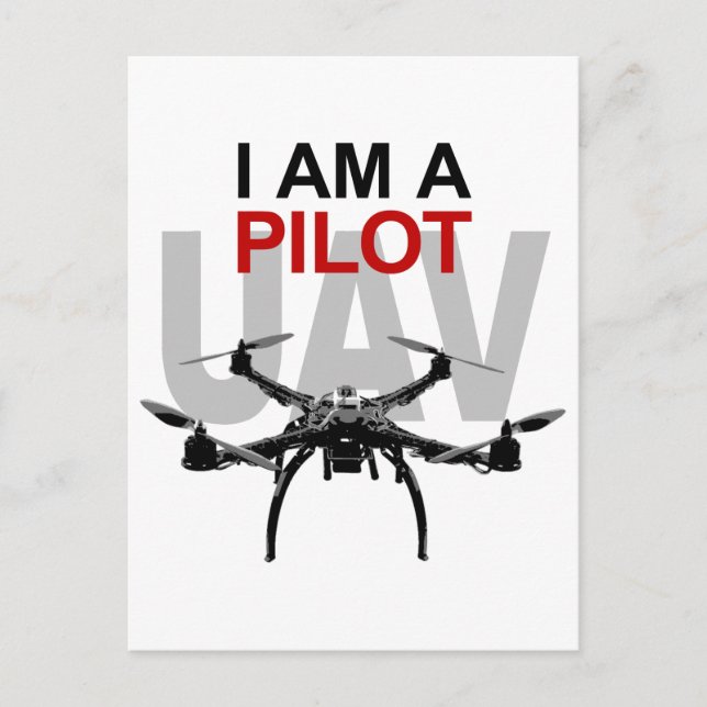 UAV Quadpilot Quadcopter Pilot Postcard (Front)