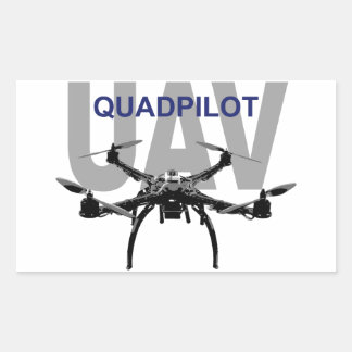 UAV Quadpilot Quadcopter Pilot Rectangular Sticker
