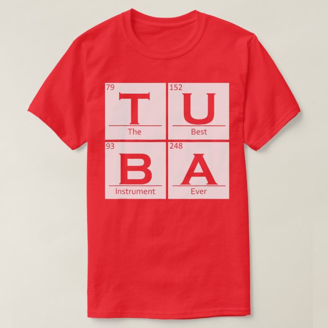 uba Chemistry Elements ubist Jazz Music uba Player T-Shirt (Design Front)