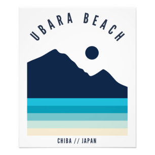 Ubara Beach Chiba Japan Retro Vintage Photo Print