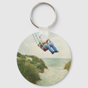 Über den Strand fliegen Key Ring