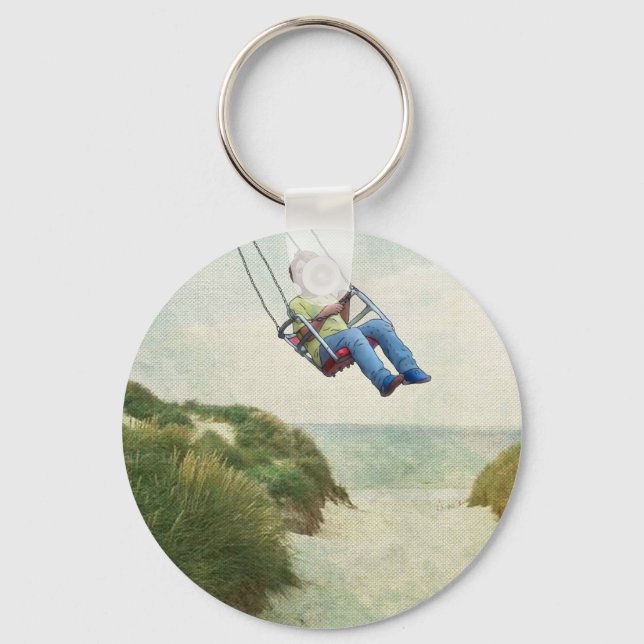 Über den Strand fliegen Key Ring (Front)