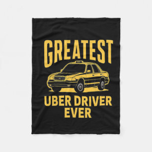 Uber Driver Ever Uber Driver Funny 3  Fleece Blanket
