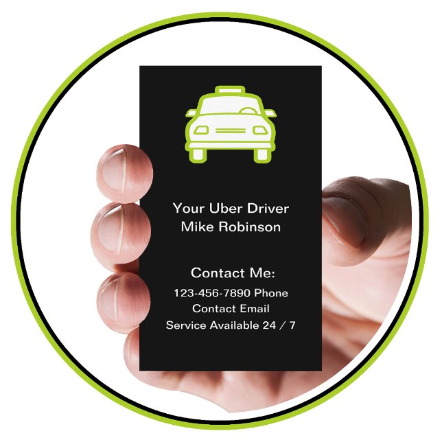Uber Driver Simple Contact Business Cards (Creator Uploaded)