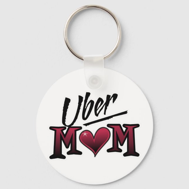 Uber Mum Red Key Ring (Front)